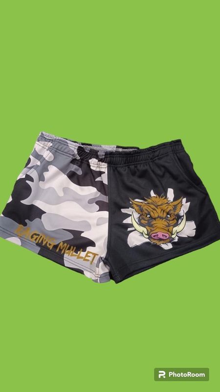 Black &amp; White Camo Boar