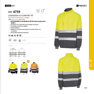 CAZADORA  TRABAJO A.V. CONFORT FIT 4759