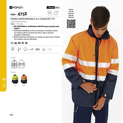 ​PARKA IMPERMEABLE A.V CONFORT FIT  4758