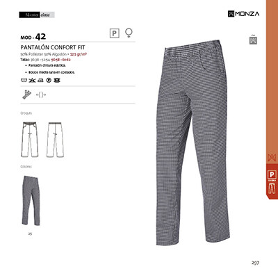 PANTALÓN COCINA  UNISEX  MOD. 42