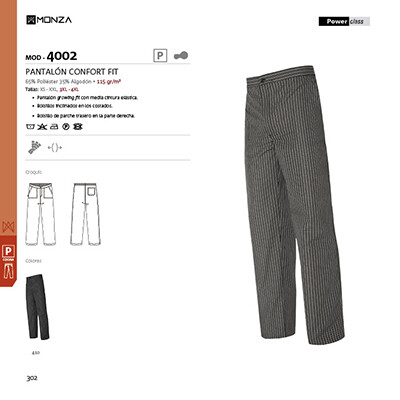 PANTALÓN COCINA  CUADROS NEGRO /GRIS