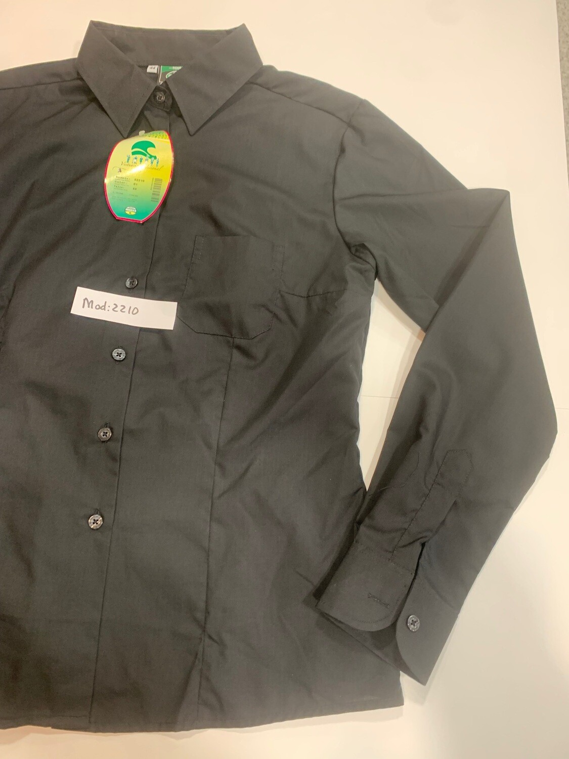 CAMISA SEÑORA MANGA LARGA CON CUELLO INGLÉS SLIM FIT - 02210