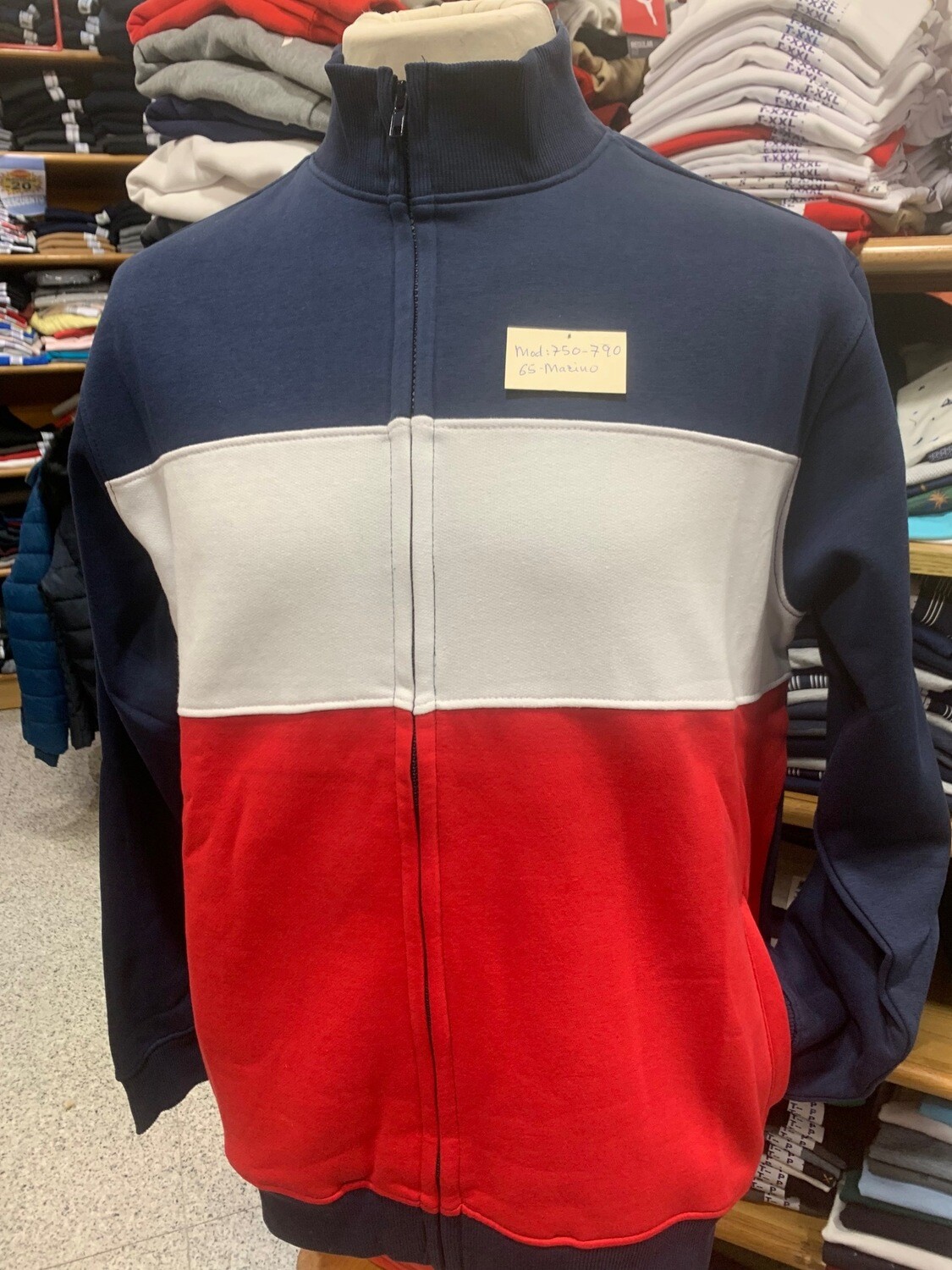 SUDADERA SPORT CABALLERO ABIERTA   MOD.750-790