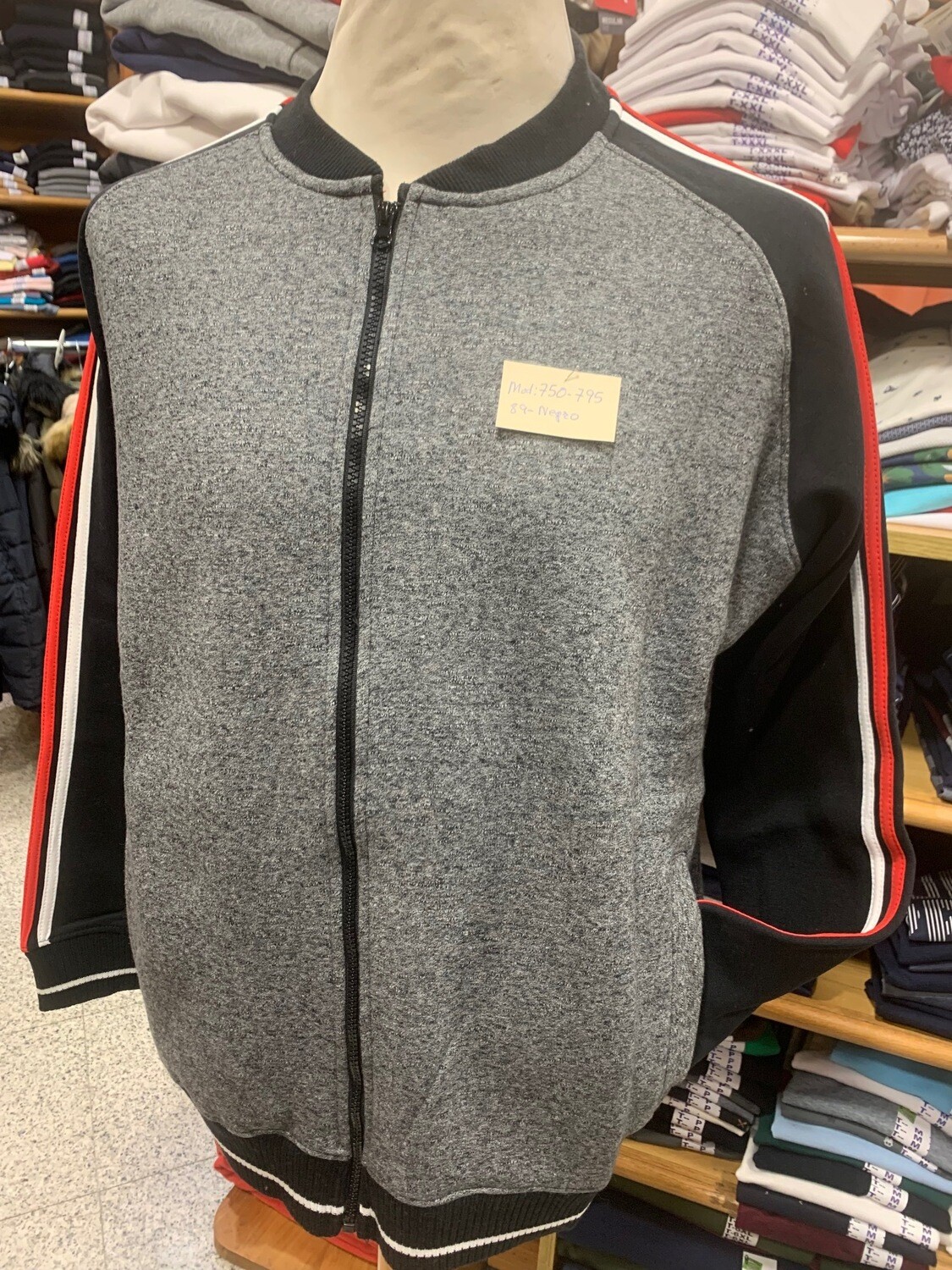 SUDADERA SPORT CABALLERO ABIERTA   MOD.750-795