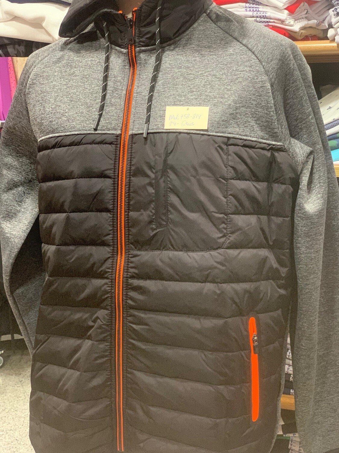 SUDADERA  SPORT CABALLERO ABIERTA  CAPUCHA  MOD.758-814