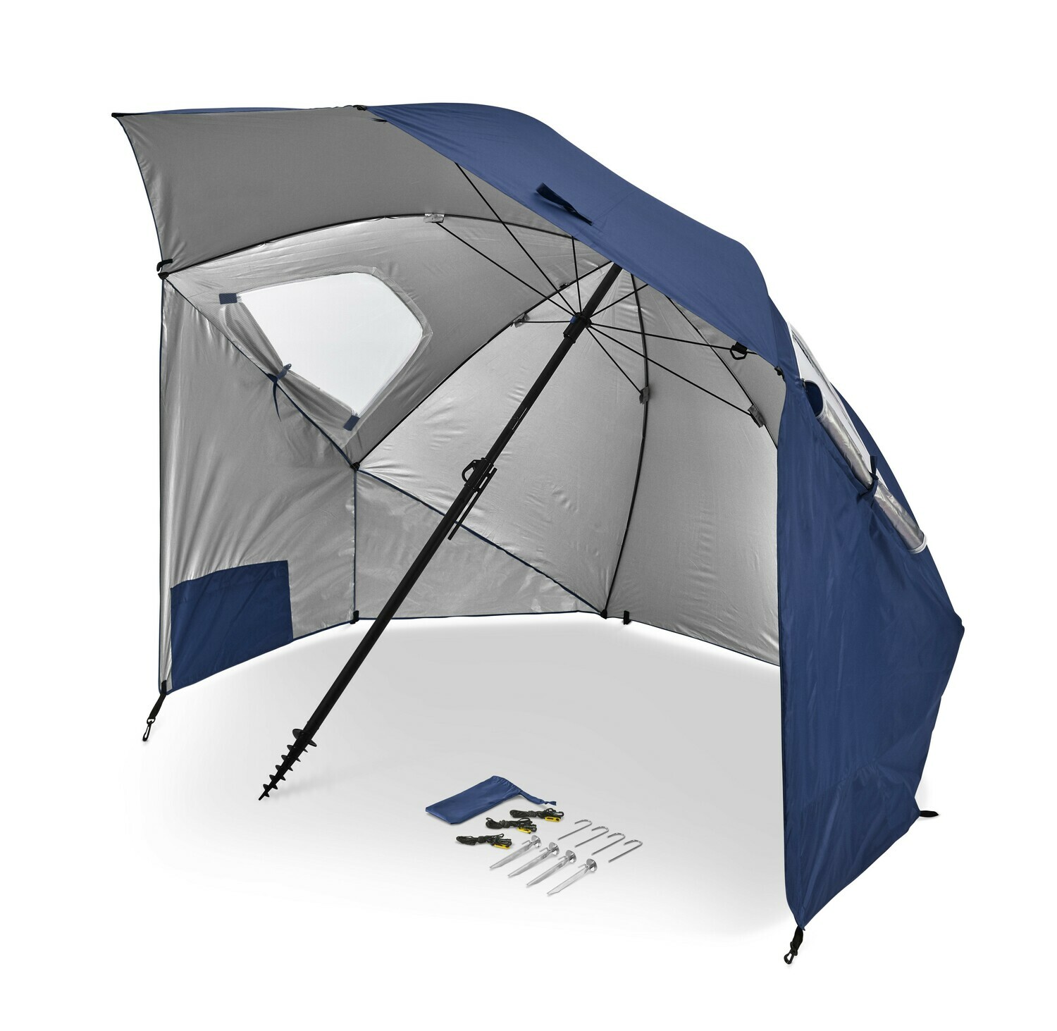 SKLZ SportBrella Premier XL: SPF50+ Rain, Wind, Sun Protection. Blue