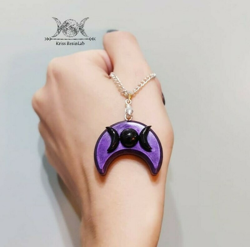 Triple moon necklace