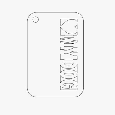 HEART MY DOG Keychain Tags
