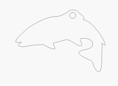 Trout Shaped Key Chain
