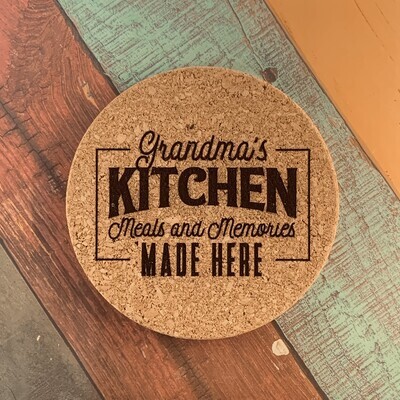 Grandma&#39;s Kitchen- Cork Trivet