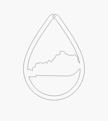 2in State Teardrop Earrings