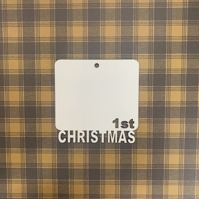 Square 1st Christmas Ornament
