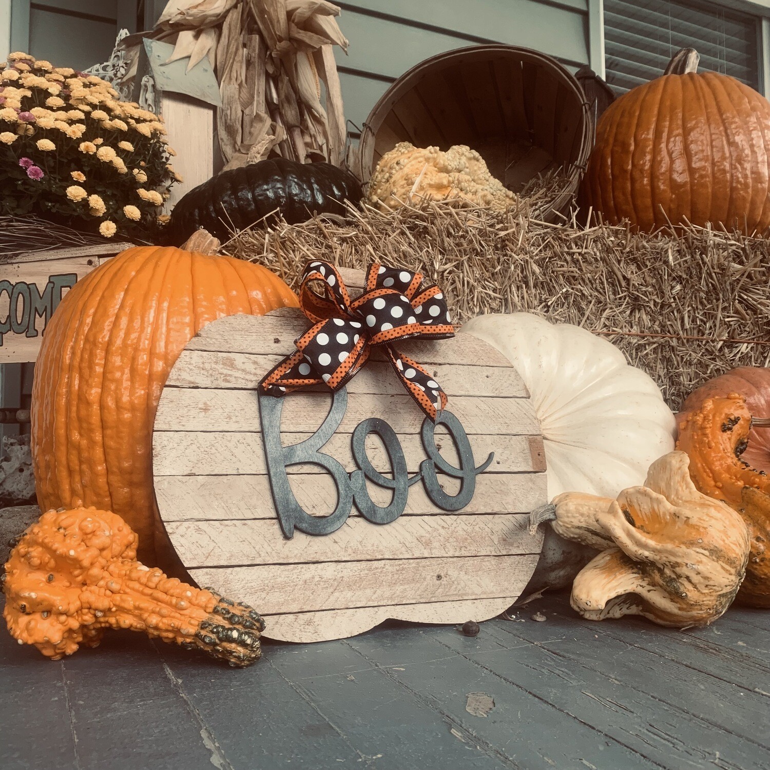 Boo Pumpkin Sign