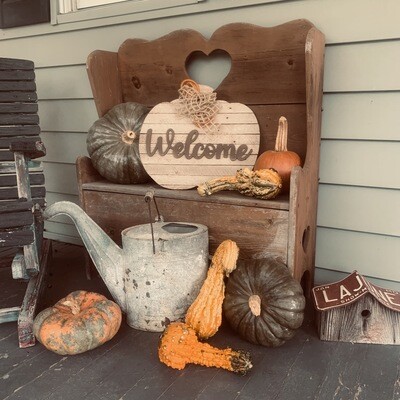 Welcome Pumpkin Sign