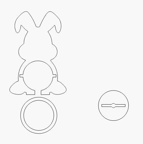 Sucker Holder, Shape: Bunny