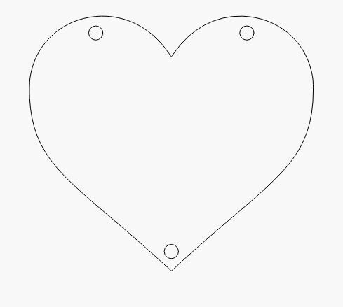 Hearts with holes for stand offs Sublimation Board