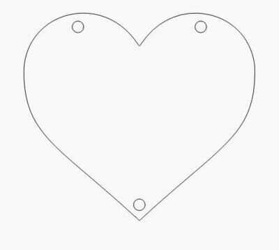 Hearts with holes for stand offs Sublimation Board