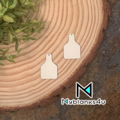 Cow Tag Earrings