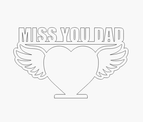 Miss You Dad Table Top