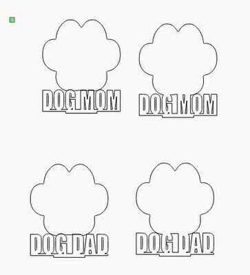 Dog Mom or Dad Table Top with base