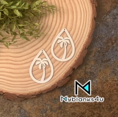 Palm Teardrop Earrings - Half Order