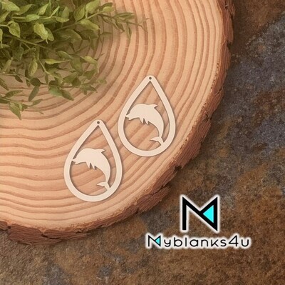 Dolphin Teardrop Earrings - Half Order