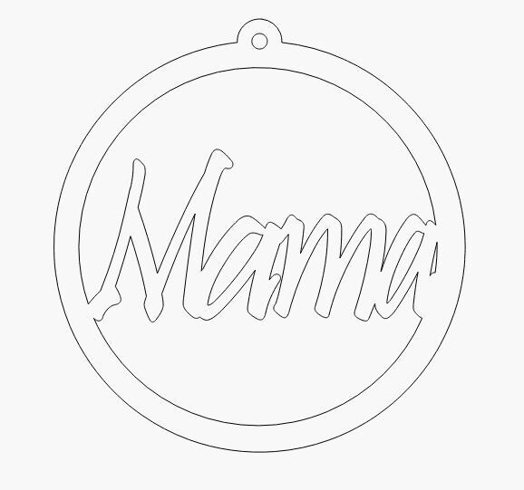 Mama Mirror Tag Ornament