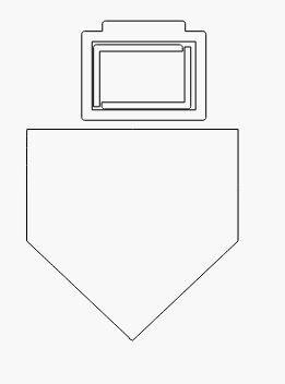 Baseball Home Plate with Frame