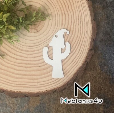 Cactus with Santa&#39;s Hat Earrings