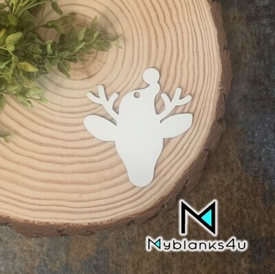 Reindeer with Santa&#39;s Hat Earrings