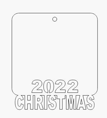 Square Christmas 2022 Ornament