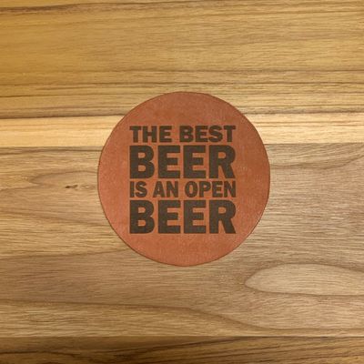 The Best Beer - Leather Coasters