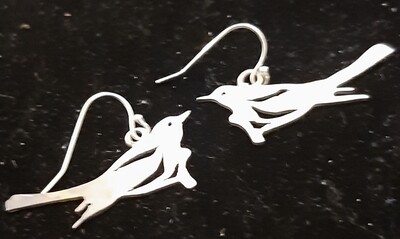 Magpie earrings sterling silver