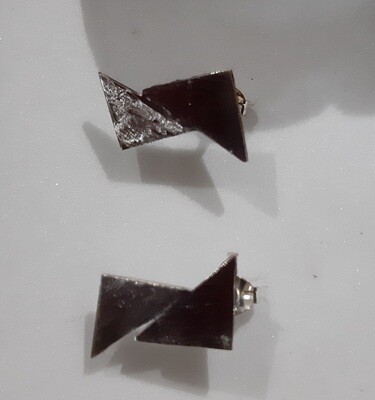 Geometric Earrings Silver - handcrafted from 925