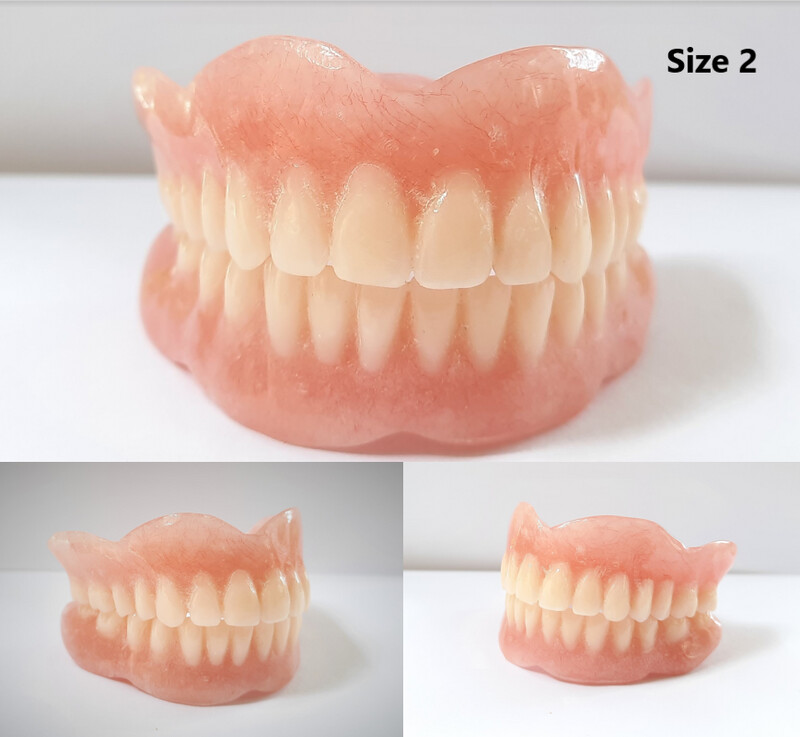 Pre-designed Dentures, UPPER &amp; LOWER fullset false teeth Natural-looking New