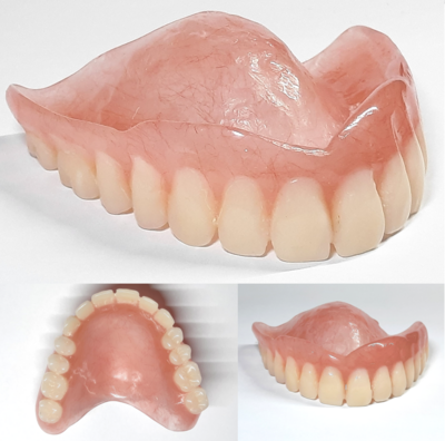 Pre-designed UPPER denture Large size false teeth Natural look