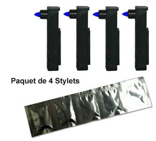LOT DE 4 STYLOS PLUMES BLEUS POUR BAROMETRE JULES RICHARD MAXANT NAUDET