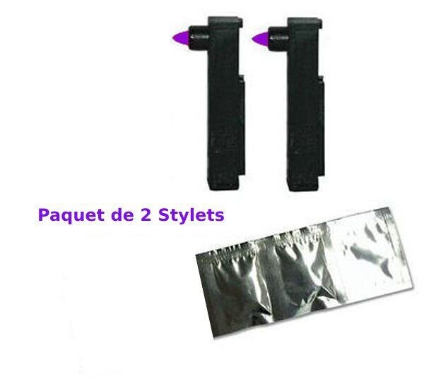 LOT DE 2 STYLOS PLUMES VIOLETS POUR BAROMETRE JULES RICHARD MAXANT NAUDET