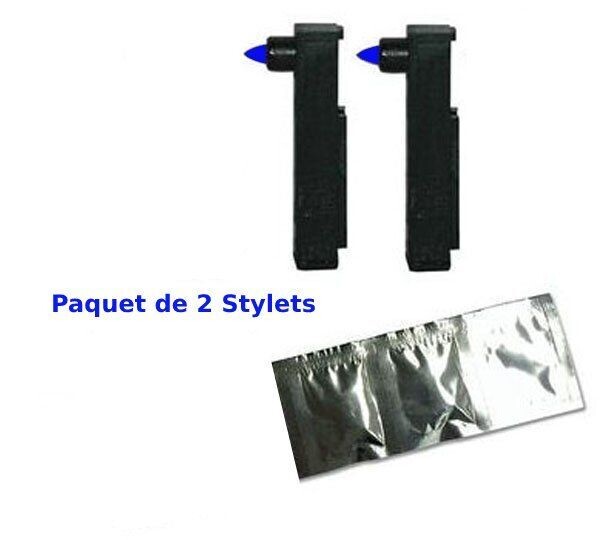 LOT DE 2 STYLOS PLUMES BLEUS POUR BAROMETRE JULES RICHARD MAXANT NAUDET