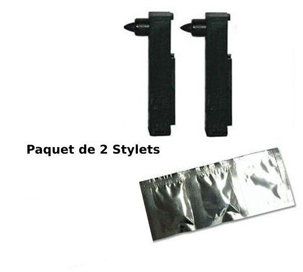 Lot de 2 stylets noirs GR04d