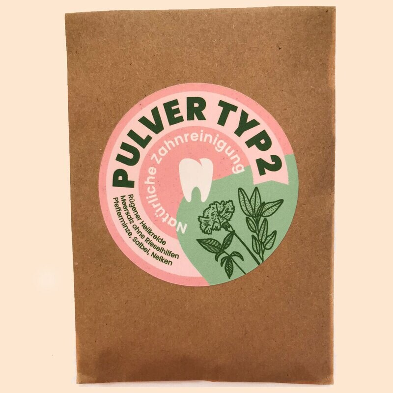 SCHETTLERs Zahnpulver 20g Nachfülltüte aus Craftpapier SCHETTLERs Zahnpulver 20g Nachfülltüte aus Craftpapier