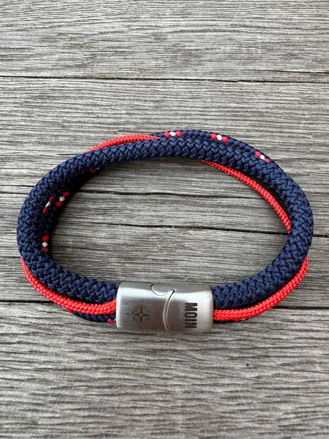 Armband "MOIN" aus Segeltau