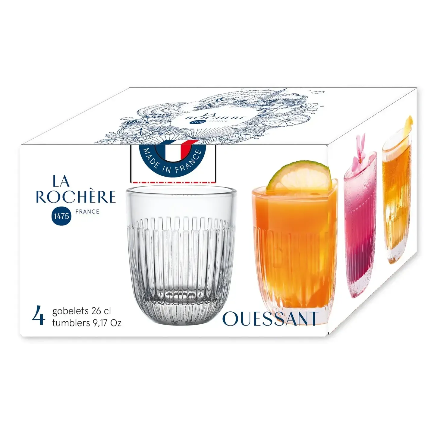 4 er Set La Rochère Becher