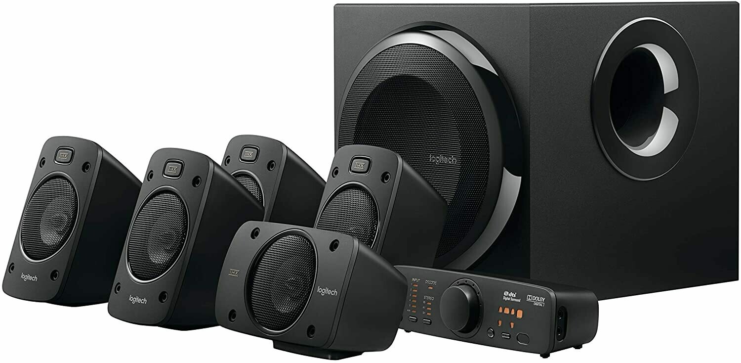 Logitech Z906 5.1 Surround Sound Speaker System - THX, Dolby Digital and  DTS Digital Certified