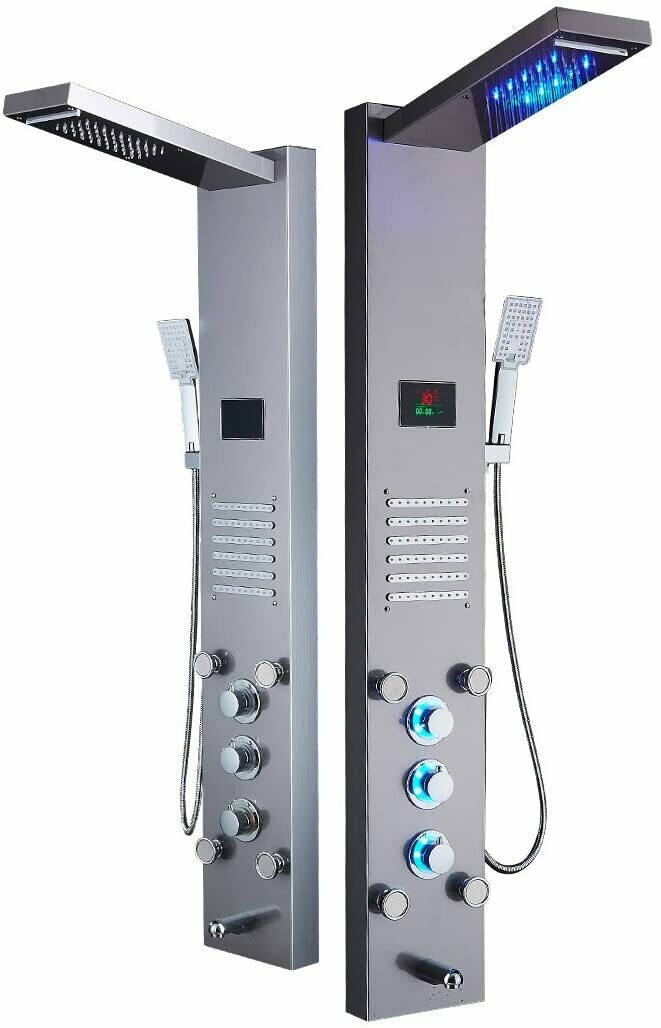 Ello Allo Led Rainfall Waterfall Shower Head Rain Massage System With Body Jets Ello Allo Led Rainfall Waterfall Shower Head Rain Massage System With Body Jets