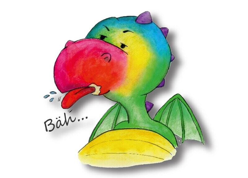 Postkarte Postkarte "Der kleine freche Drache"