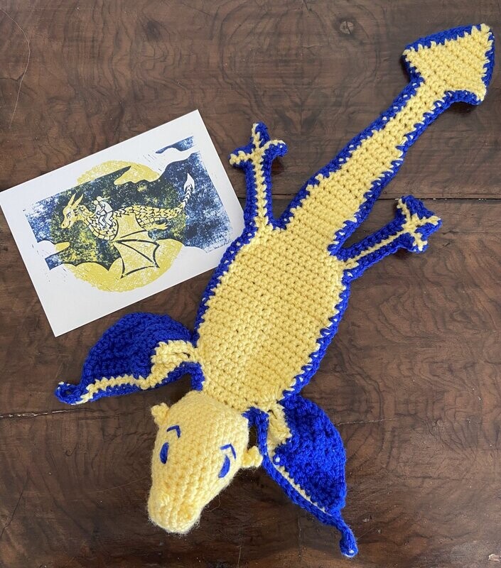 Drachen-Lesezeichen Drachen-Lesezeichen "gelb"