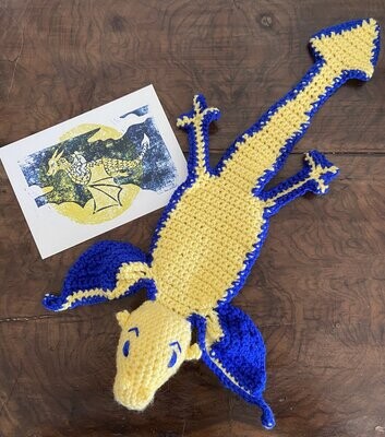 Drachen-Lesezeichen Drachen-Lesezeichen "gelb"