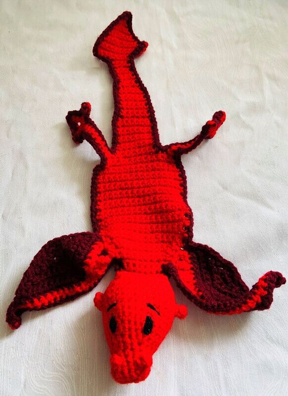 Drachen-Lesezeichen Drachen-Lesezeichen "rot"