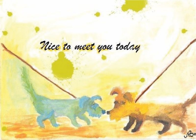 Postkarte Postkarte "Nice to meet you today"